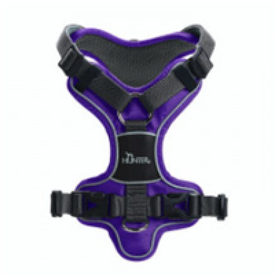 Divo Nylon Neoprene Harness - Purple/Grey - XS to fit neck 19-32cm belly 34-37cm (1.5cm)